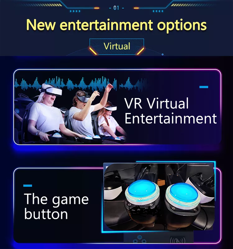 Virtual Reality Game Machine Cinema VR Roller Coaster Family Simulator 6 seats VR Game