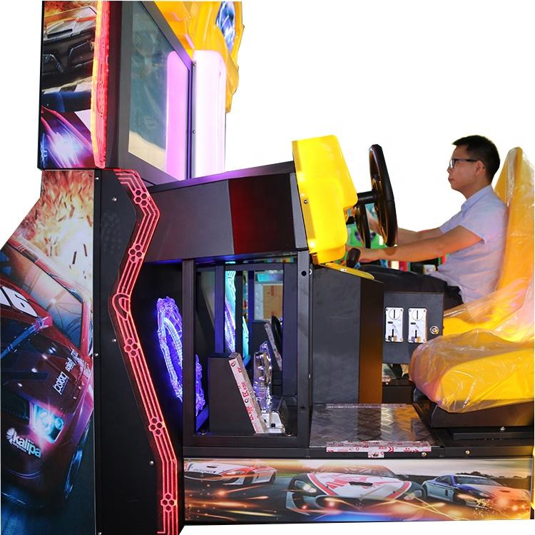 Consola de juegos de carreras con simulador de máquina de coche de doble asiento de diseño personalizado