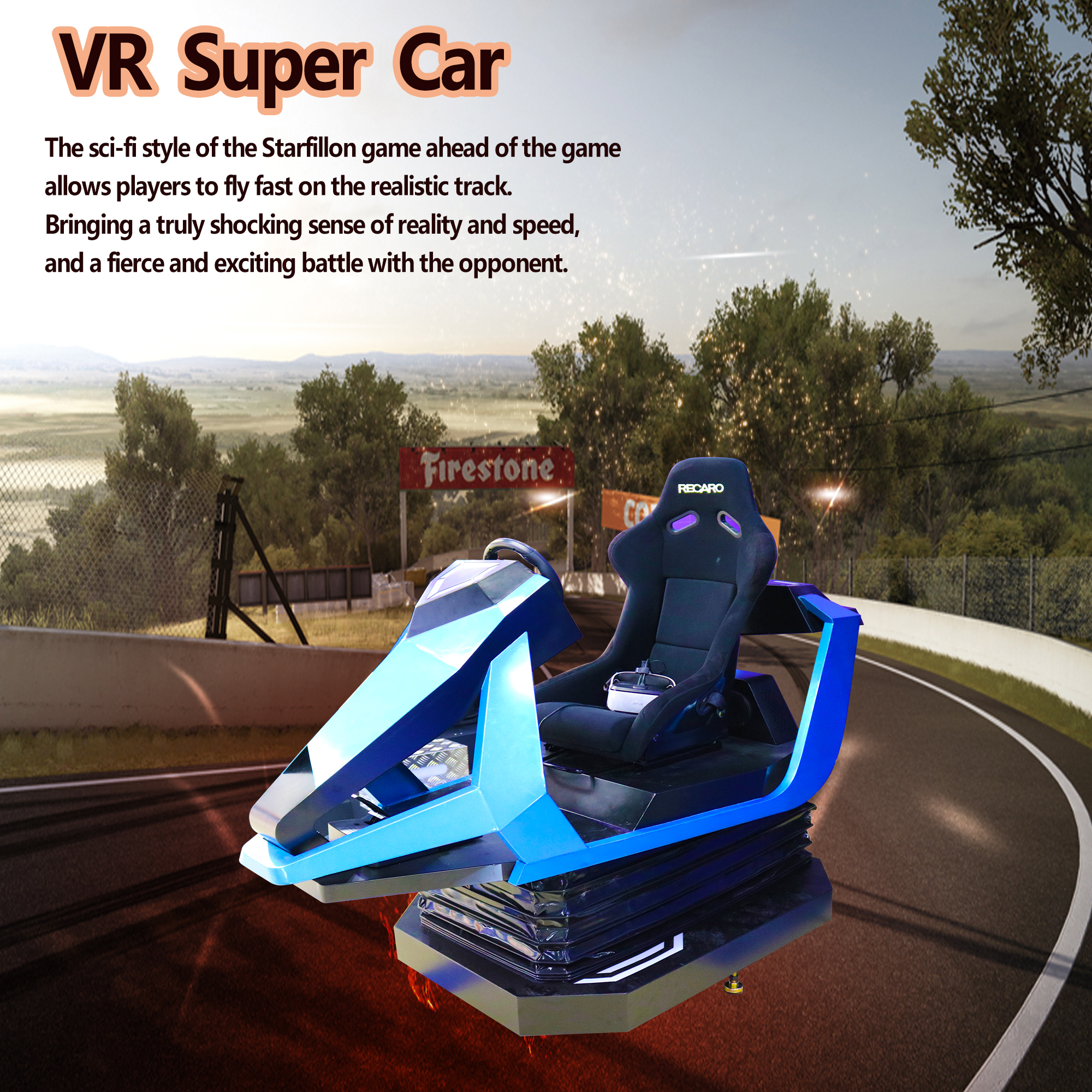 Good Service 9D VR Race Motion System Simulator for Family Entertainment Center