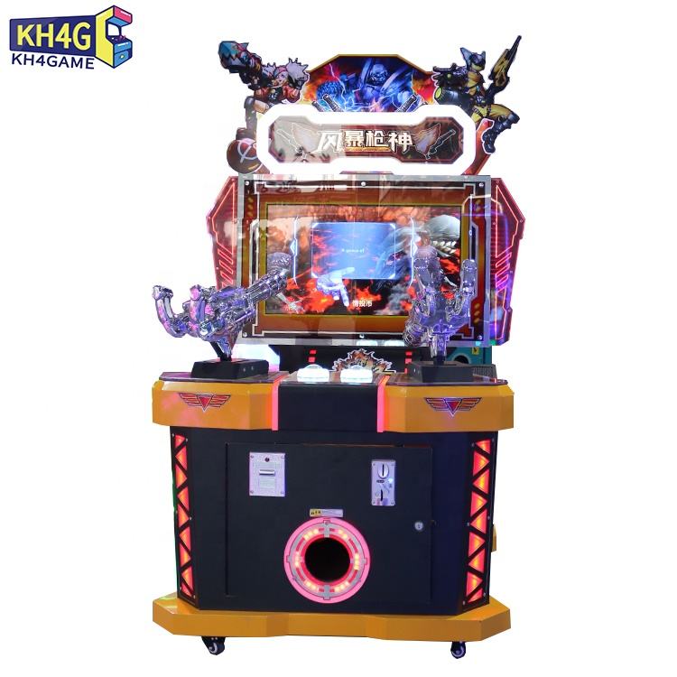 Gaming Center 2 Players Gatling Coin Operated Simulator Machine Arcade Games Shooting