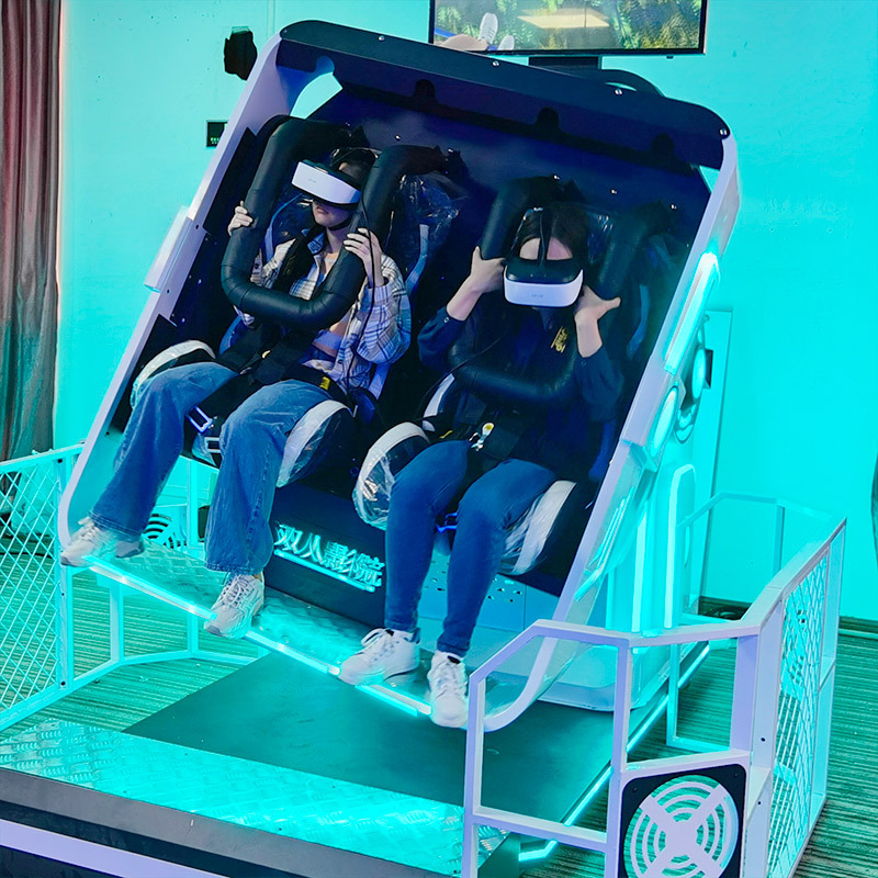 New Arrival 9D VR 360 2 Seats Experience Roller Coaster Fly Simulator VR Game Machine For Shopping Mall Amusement Park