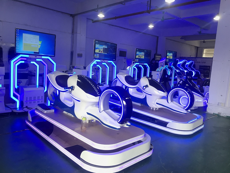 Multijugador 9D Realidad virtual Carrera Motocicleta Juego Máquina Carreras Coche Simulador de conducción VR Motor Moto Simulador