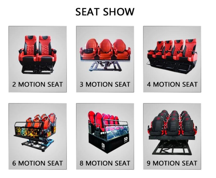 5d Cinema Dynamic Multi-seats 12d 7d 3d 4d 5d Cinema Chair Seat Theater motion System