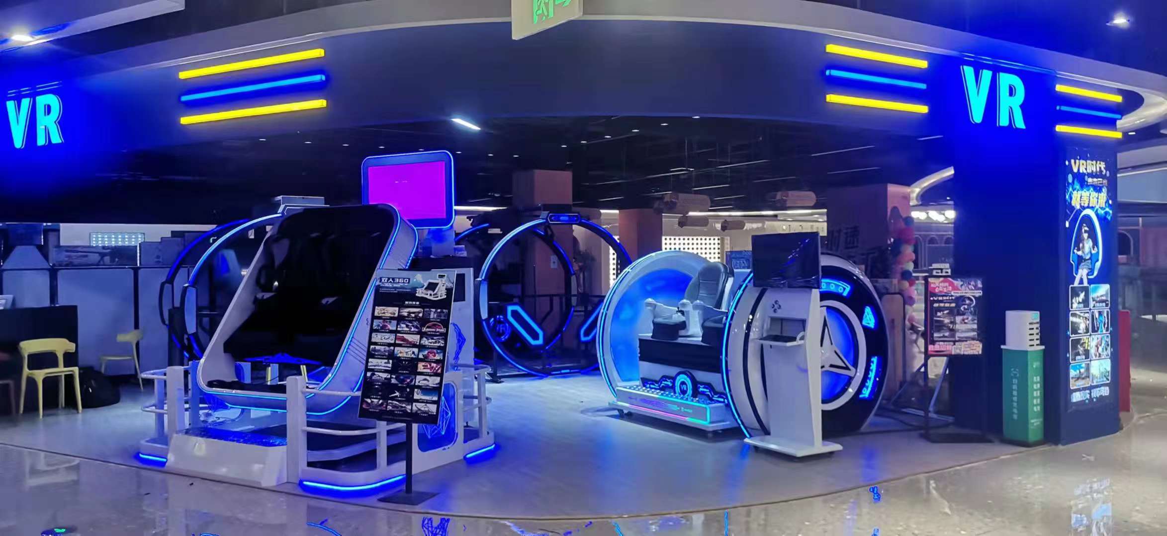 الأكثر إثارة سعر المصنع الواقع الافتراضي 360 VR محاكي 2 سينما مقاعد 360 9كرسي D VR لمركز التسوق