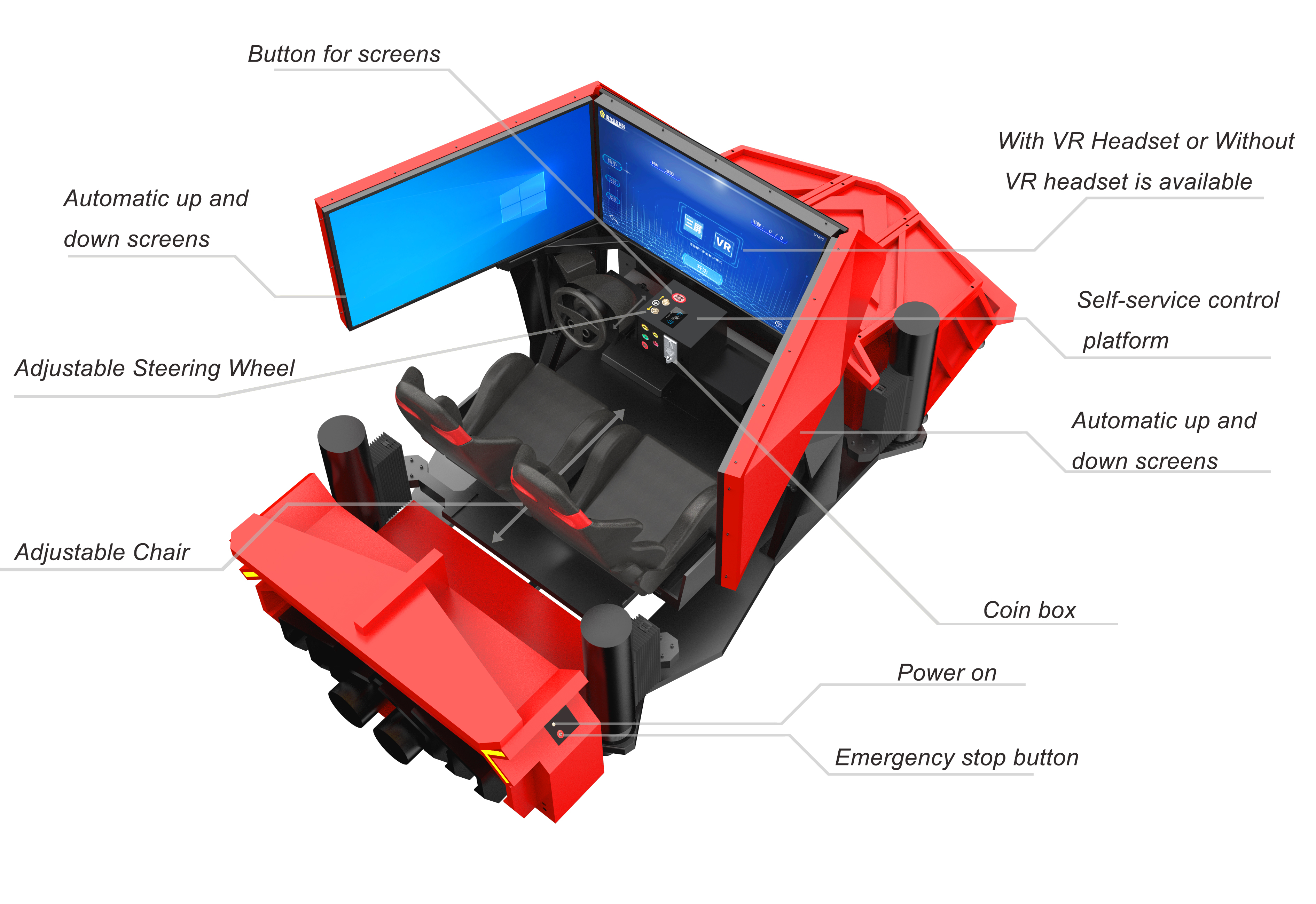 تجربة الواقع الافتراضي الأكثر واقعية آلة لعبة سباق السيارات الفائقة VR Racing Car Factory بسعر الجملة