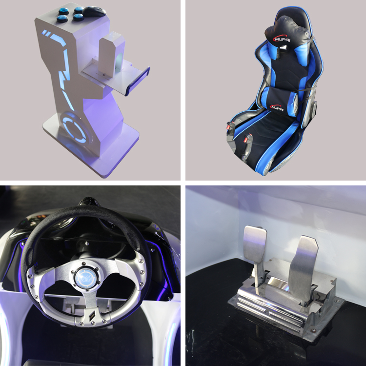 Multijugador 9D Realidad virtual Carrera Motocicleta Juego Máquina Carreras Coche Simulador de conducción VR Motor Moto Simulador