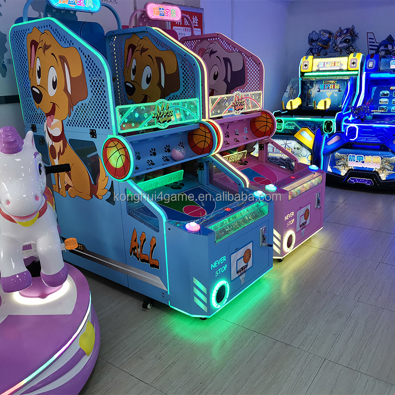 coin operated Colorful Led Lighting mini basketball machine Indoor arcade new style kids basketball machine