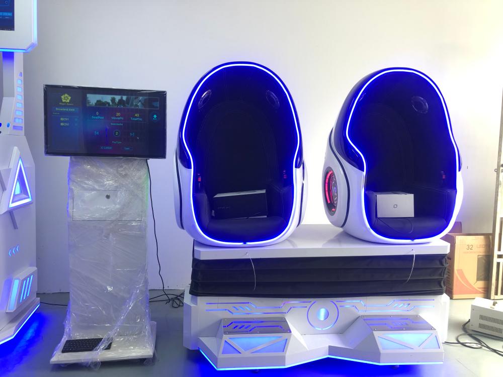 معدات الملاعب الداخلية الواقع الافتراضي 2 كرسي المقعد Dragon Egg vr 9d لعبة آلة سخونة بيع