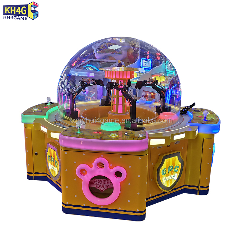 coin operated 4 players sugar digging machine Coin Pusher Dig Candy Machine